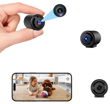 BSLVWG Mini Camera,1080P HD Wireless WiFi Magnetic Surveillance Cameras with Night Vision/Motion Detection/Wide Angle/APP Control for Indoor/Hom