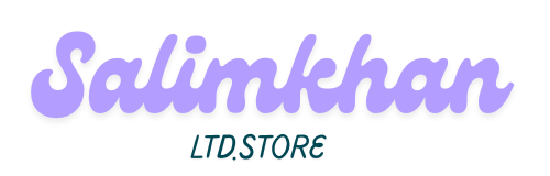 Logo with 'Salimkhan LTD STORE' text in a stylized font on a white background